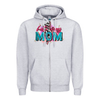Heather Grey hot mess mom Zipper Hoodie - Zillion Design Studio