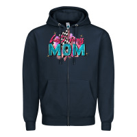 Navy hot mess mom Zipper Hoodie - Zillion Design Studio