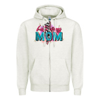 Oatmeal Heather hot mess mom Zipper Hoodie - Zillion Design Studio