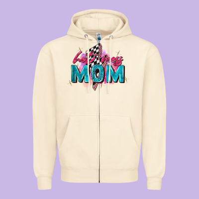 Hot Mess Mom Zipper Hoodie Designed By Zillion Design Studio