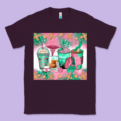 Nurse Coffee Cups Classic Tee Designed By Zillion Design Studio