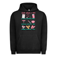 Pigment Black god says i am nurse Urban Hoodie - MaliasSmallBusiness