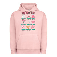 Pigment Salmon god says i am nurse Urban Hoodie - MaliasSmallBusiness