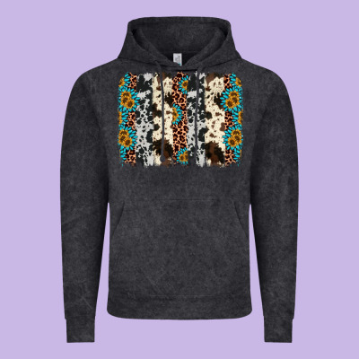 Cowhide Leopard Gemstone Brushstroke Vintage Hoodie Designed By Adodesignshop