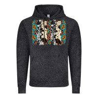 Cowhide Leopard Gemstone Brushstroke Vintage Hoodie | Teevron