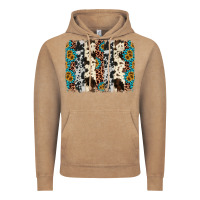 Vintage Coffee cowhide leopard gemstone brushstroke Vintage Hoodie - AdoDesignShop