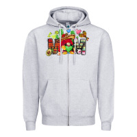 Heather Grey mexican mom gnome Zipper Hoodie - CTS Tumbler Store