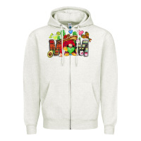 Oatmeal Heather mexican mom gnome Zipper Hoodie - CTS Tumbler Store