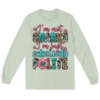 Matcha i m not snarky i m just selectively polite Long Sleeve Tee - Zillion Design Studio