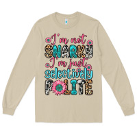 Mushroom i m not snarky i m just selectively polite Long Sleeve Tee - Zillion Design Studio