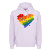 Lilac kindness equality peace love inclusion diversity h Premium Hoodie - MaliasSmallBusiness