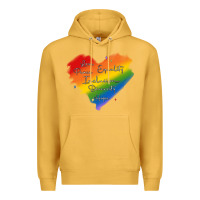 Mustard kindness equality peace love inclusion diversity h Premium Hoodie - MaliasSmallBusiness