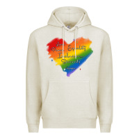 Oatmeal Heather kindness equality peace love inclusion diversity h Premium Hoodie - MaliasSmallBusiness