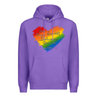 Purple kindness equality peace love inclusion diversity h Premium Hoodie - MaliasSmallBusiness