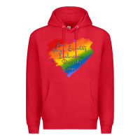 Red kindness equality peace love inclusion diversity h Premium Hoodie - MaliasSmallBusiness