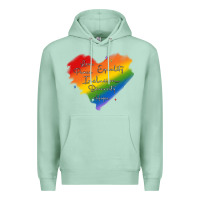 Seafoam kindness equality peace love inclusion diversity h Premium Hoodie - MaliasSmallBusiness