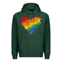 Sports Green kindness equality peace love inclusion diversity h Premium Hoodie - MaliasSmallBusiness