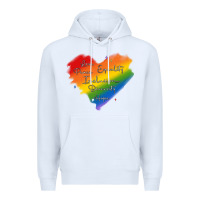White kindness equality peace love inclusion diversity h Premium Hoodie - MaliasSmallBusiness