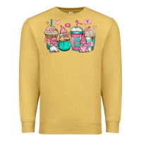 Antique Gold valentines day gnomes coffee cups Premium Sweatshirt - Jasminsmagicworld
