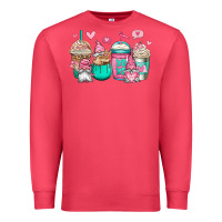 Cardinal valentines day gnomes coffee cups Premium Sweatshirt - Jasminsmagicworld