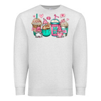 Oatmeal Heather valentines day gnomes coffee cups Premium Sweatshirt - Jasminsmagicworld
