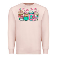 Pale Pink valentines day gnomes coffee cups Premium Sweatshirt - Jasminsmagicworld