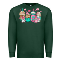 Sports Green valentines day gnomes coffee cups Premium Sweatshirt - Jasminsmagicworld