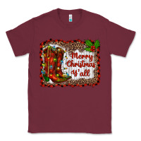 Burgundy merry christmas yall Classic Tee - RanaPortraitStore