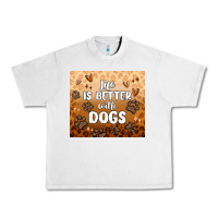 Lunar Rock life is better with dogs Urban Heavy Tee - MaliasSmallBusiness