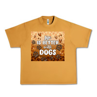 Peanut Butter life is better with dogs Urban Heavy Tee - MaliasSmallBusiness