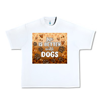 White life is better with dogs Urban Heavy Tee - MaliasSmallBusiness
