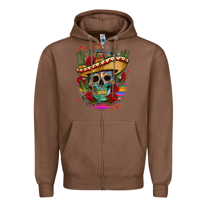 Mexican Skeleton Zipper Hoodie by CTS Tumbler Store | Teevron