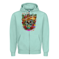 Seafoam mexican skeleton Zipper Hoodie - CTS Tumbler Store