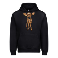 Black baby cow Urban Hoodie - NancyCooperArtShop