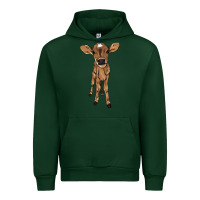 Forest Green baby cow Urban Hoodie - NancyCooperArtShop