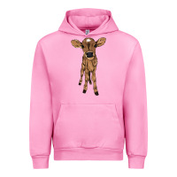 Fuchsia Pink baby cow Urban Hoodie - NancyCooperArtShop
