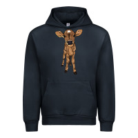 Navy baby cow Urban Hoodie - NancyCooperArtShop