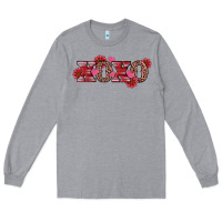 Heather Grey valentine's day xoxo sunflower heart Long Sleeve Tee - RanaPortraitStore