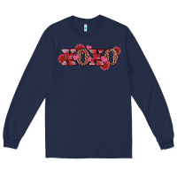 Navy valentine's day xoxo sunflower heart Long Sleeve Tee - RanaPortraitStore
