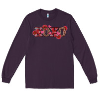 Plum valentine's day xoxo sunflower heart Long Sleeve Tee - RanaPortraitStore