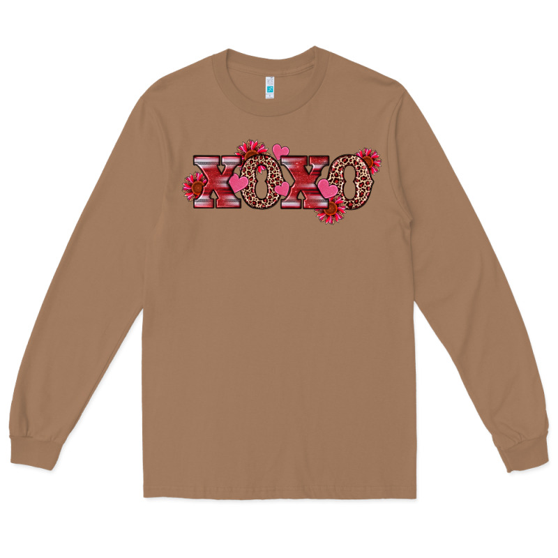 Valentine's Day Xoxo Sunflower Heart Long Sleeve Tee by RanaPortraitStore | Teevron