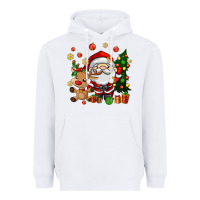 White santa and reindeer Heavyweight Hoodie - AdoDesignShop
