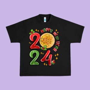 Happy New Year 2024 Urban Heavy Tee Designed By Maliassmallbusiness