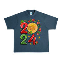 Midnight Navy happy new year 2024 Urban Heavy Tee - MaliasSmallBusiness