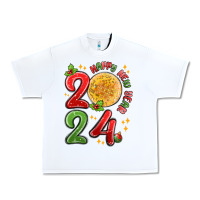White happy new year 2024 Urban Heavy Tee - MaliasSmallBusiness