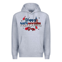 Heather Grey happy memorial day Premium Hoodie - MaliasSmallBusiness