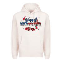 Pale Pink happy memorial day Premium Hoodie - MaliasSmallBusiness