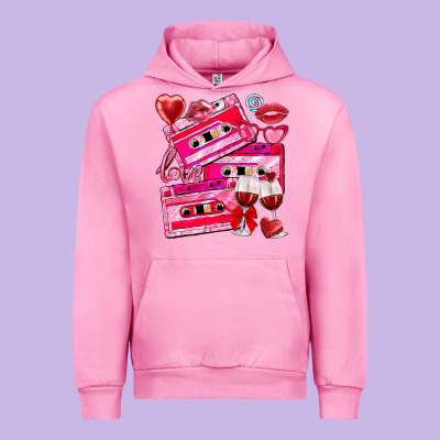Valentines Day Cassette Urban Hoodie Designed By Nancycooperartshop