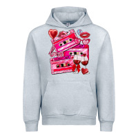 Heather Grey valentines day cassette Urban Hoodie - NancyCooperArtShop