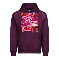 Mauve Wine valentines day cassette Urban Hoodie - NancyCooperArtShop